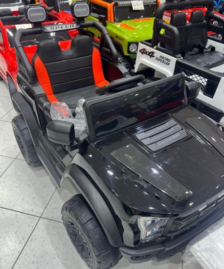 صورة جيب أطفال الأسود ماطورين 12 فولت